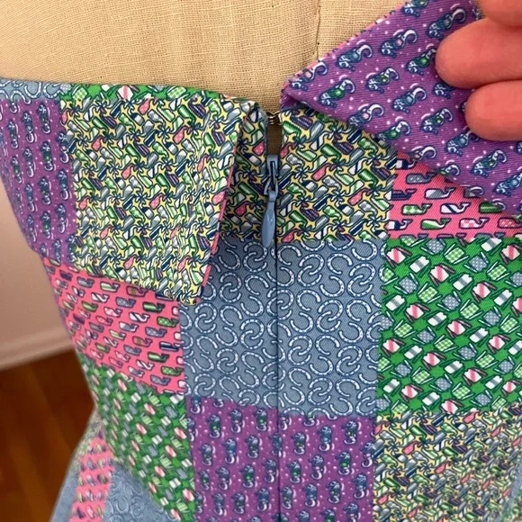 VINEYARD VINES Strapless Patchwork Mini Dress in Pastel Multi - Picture 4 of 12